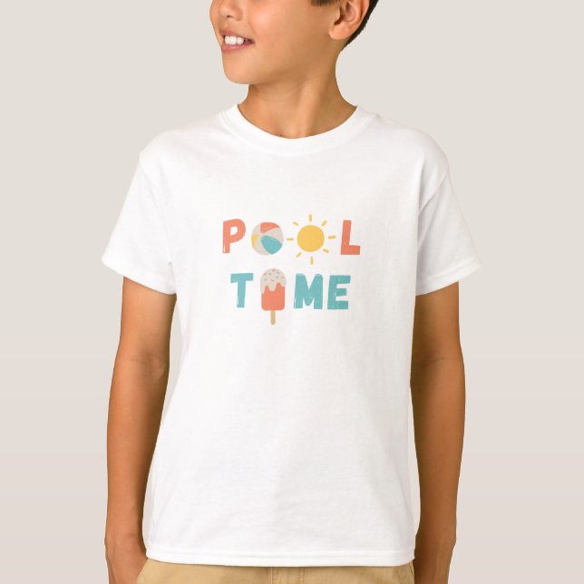temps de la piscine. T-shirt enfant (Devant)