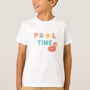 temps de la piscine. T-shirt pour enfants