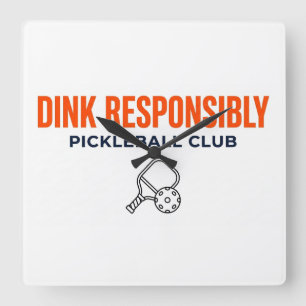 Temps de Pickleball ! – Horloge murale Dink Respon
