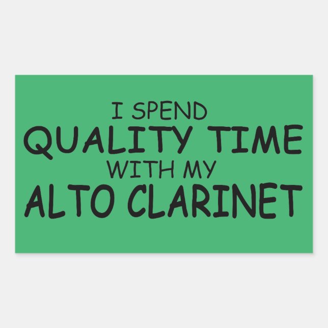 Temps de qualité Alto Clarinet Sticker rectangulai (Devant)