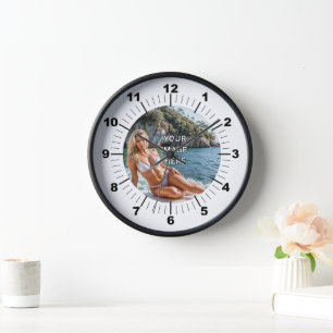 TEMPS! ⏰ Horloge Murale Personnalisée – Ajoutez Vo