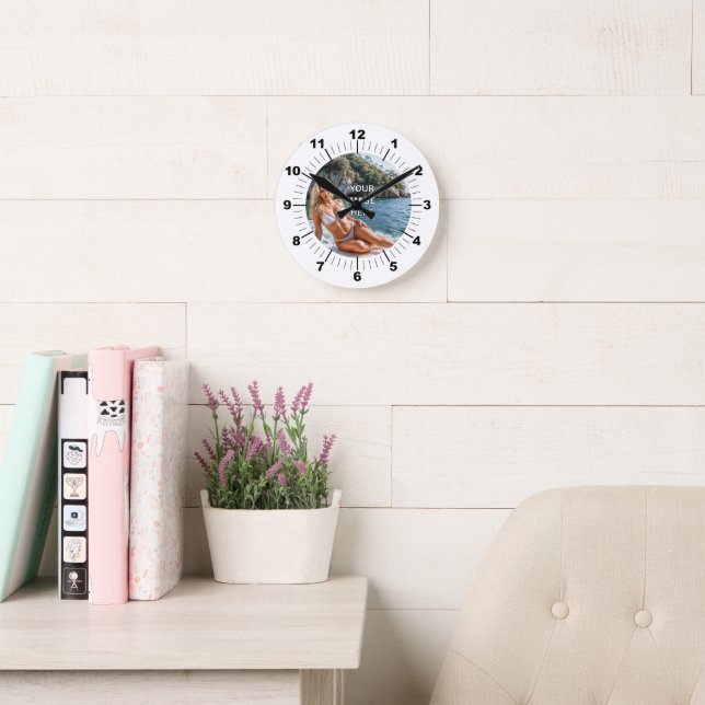 TEMPS! ⏰ Horloge Murale Personnalisée – Ajoutez Vo (Salle de lecture)