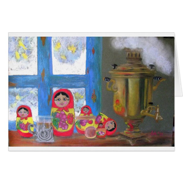 temps russe de thé (Devant horizontal)