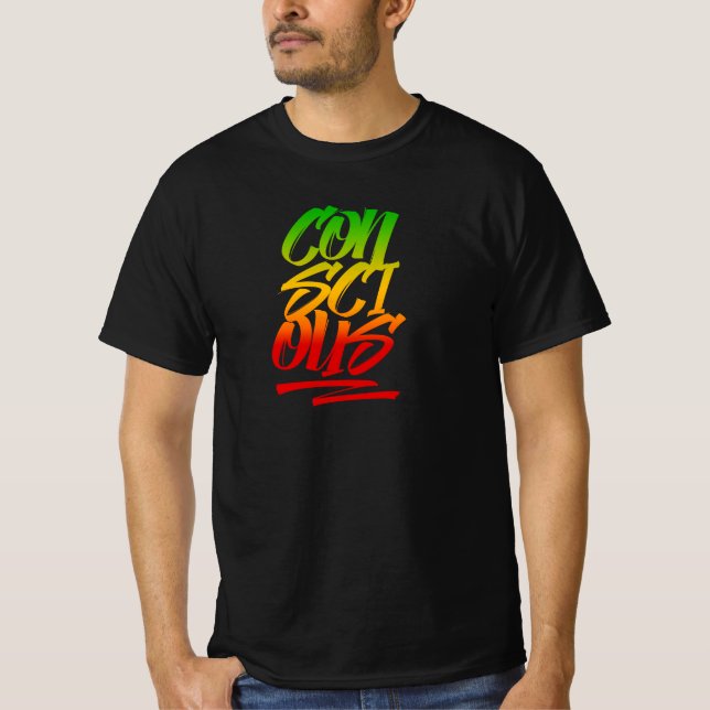 Tenant Rasta Couleurs Typographie Reggae T-shirt (Devant)