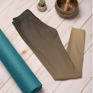 Tendance Automne Couleur Chaud Beige Ombre Legging
