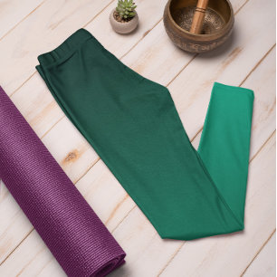 Tendance Automne Couleur Jade Green Ombre Leggings