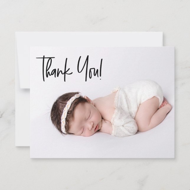 Tendance Chic Handlettering Baby Girl Photo Naissa (Devant)