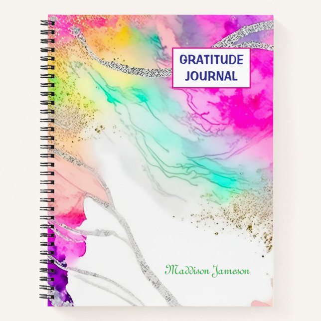 Tendance Colorful GlitterGratitude Journal pour le (Devant)