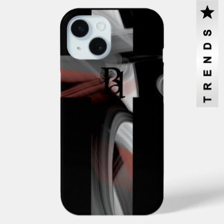 Tendance coque iphone Abstraite Black White Powder