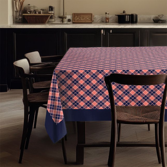 Tendance Coral Marine Nappe Fresh Regarder pour le (Trendy Coral Navy Tablecloth Fresh Look for Dining)
