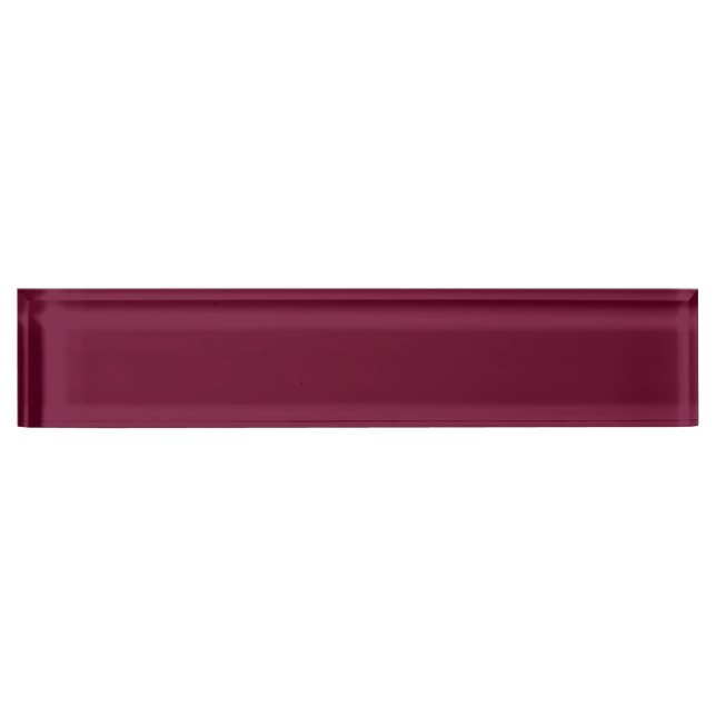 Tendance Couleur Bourgogne foncée Nom Plaque (Devant)