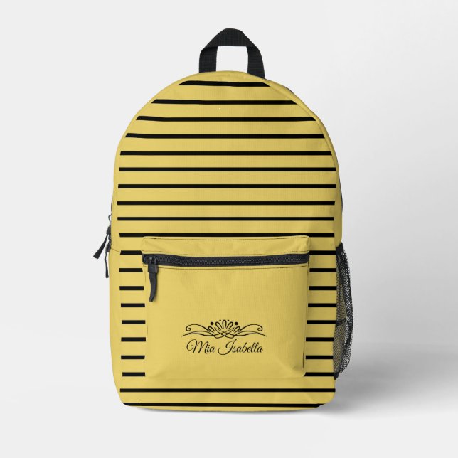 Tendance Couleur Doux Jaune Imprimer Couper Sac À  (Recto)