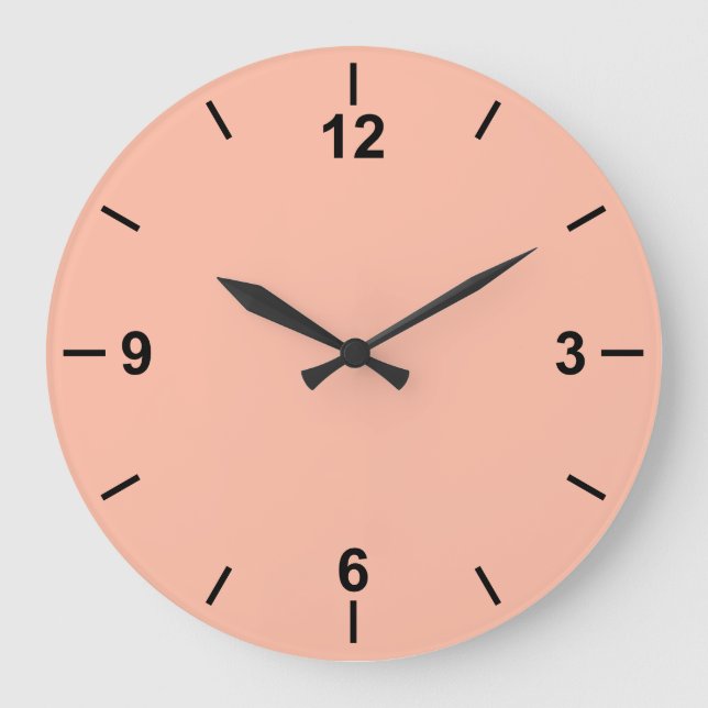 Tendance Couleur Doux Poche Grande horloge murale (Recto)