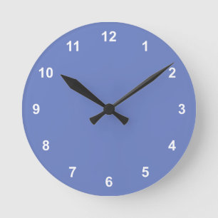 Tendance Couleur - Horloge Ronde Bleu Bijou Avec C