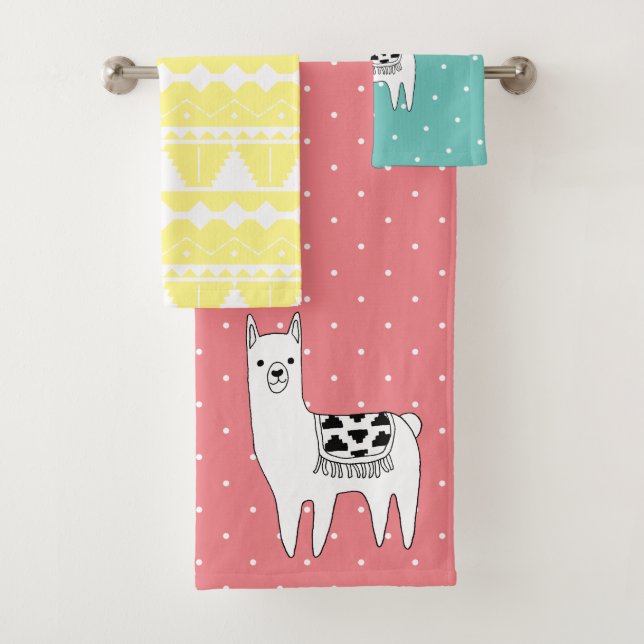 Tendance couleur noir & blanc Aztec Llama (En situation)