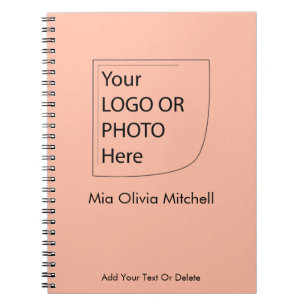 Tendance Couleur pêche douce - Cahier de logo/phot