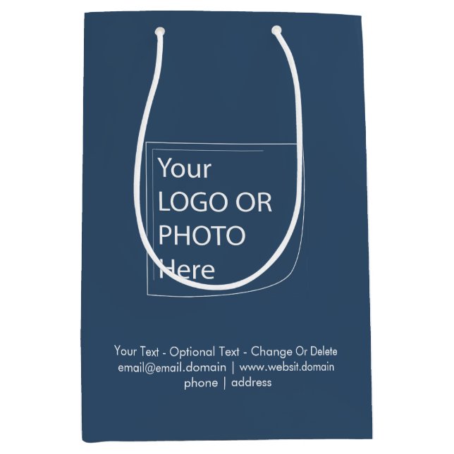 Tendance Couleur - Sac Cadeau Logo Bleu Sérieux Mo (Devant)