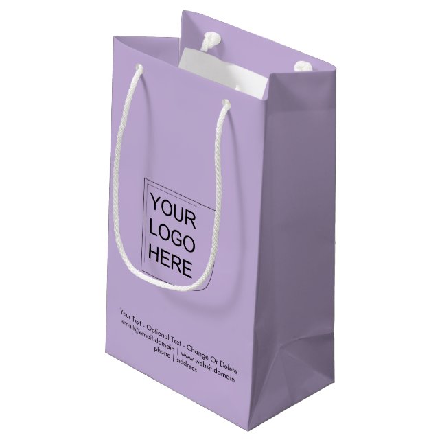 Tendance Couleur - Sac Cadeau Petit Logo Violet Do (Dos Angle)