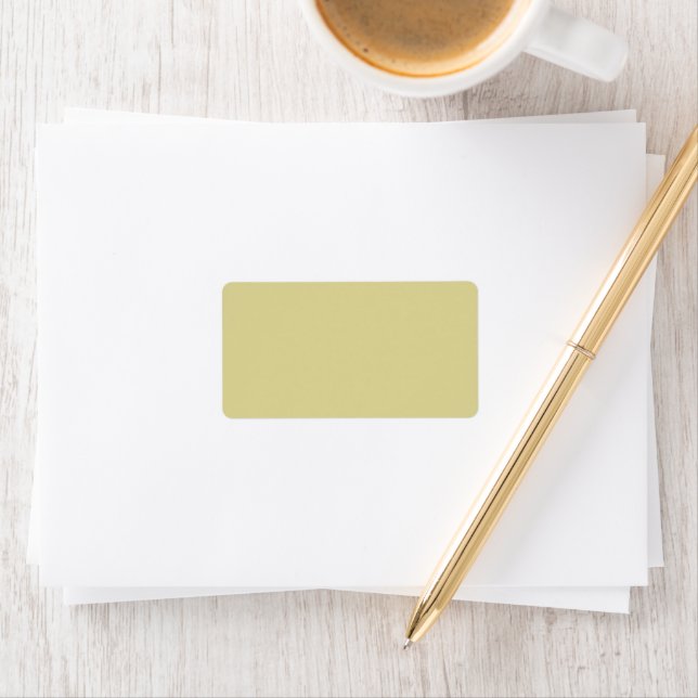 Tendance Earthy Yellow - Étiquette de adresse (En situation)