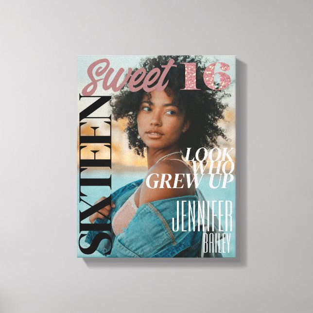 Tendance magazine couverture sweet sixteen toile I (Recto)