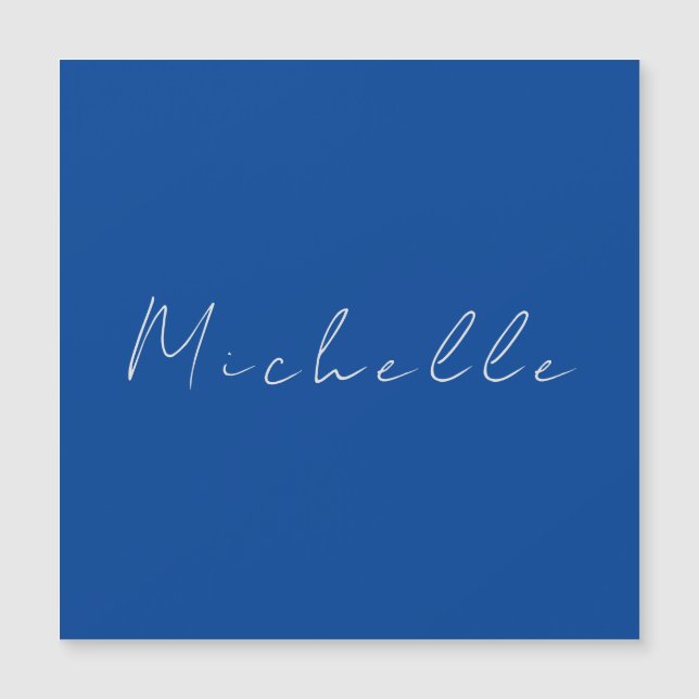 Tendance Minimaliste Moderne Manuscrite Bleue (Devant)
