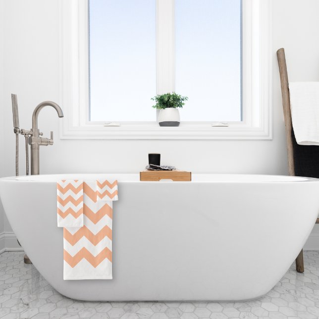 Tendance Moderne Chevron Pêche Pastel (Créateur téléchargé)