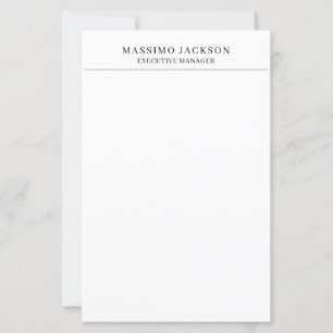 Tendance Moderne Simple Noir & Blanc Professionnel