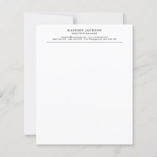 Tendance Moderne Simple Noir & Blanc Professionnel