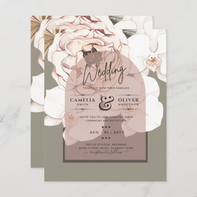 Tendance MOSS BLUSH MARIAGE Sage Dusty Rose (Devant / Derrière)