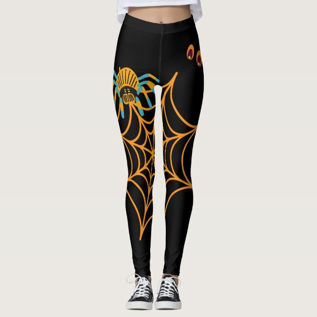 tendance noir belle Spider Web Leggings (Devant)