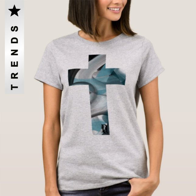 Tendance T-shirt Océan bleu Abstrait (Créateur téléchargé)