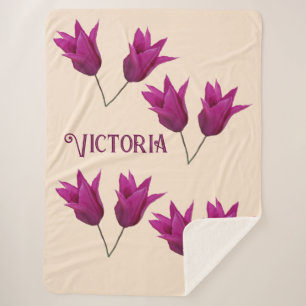 Tendance Victoria nom rose tulip fleurs couverture