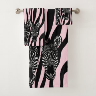 Tendance Zebra Herd sur Zebra Imprimer rose