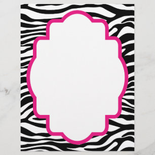 Tendance Zebra Print avec en-tête rose Customisé