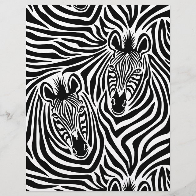 Tendance Zebra Print Motif noir et blanc (Devant)