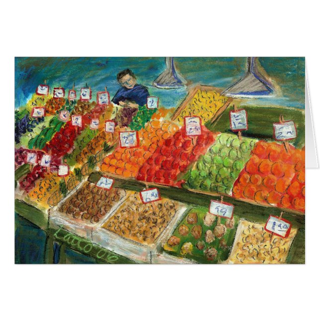 Tending the Produce Card (Pike Place Seattle) (Devant horizontal)