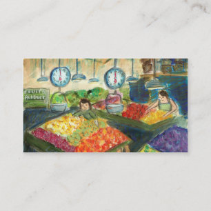 Tending the Produce Carte de visite (Pike Place)