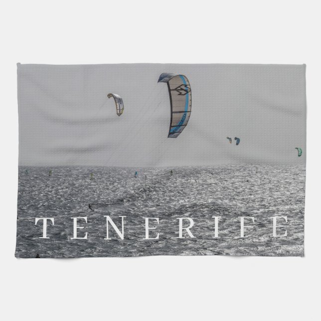 Tenerife kite-surfers thé serviette (Horizontal)
