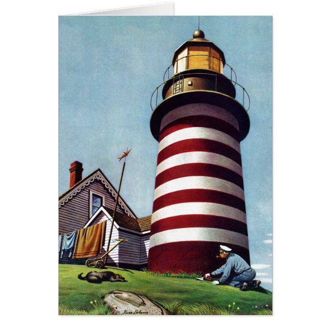 Teneur de phare par Stevan Dohanos (Devant)