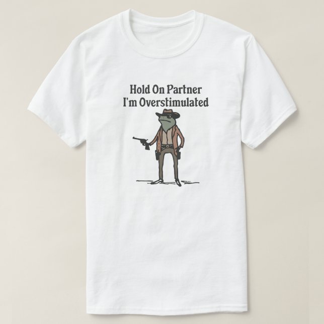  Tenez bon, je suis un T-shirt de grenouille cow-b (Design devant)