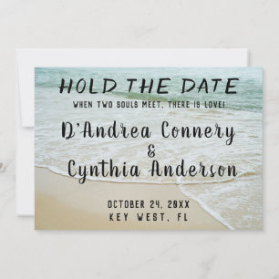 Tenez La Carte De Faire-part Mariage Date Lesbienn