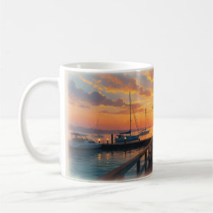 🌅 Tenez la Lumière Mug Golden Sunset Harbor