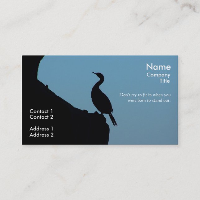 Tenez le carte de visite de Cormorant (Devant)