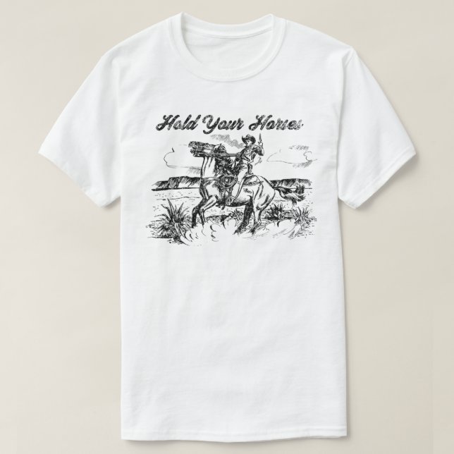 Tenez votre T-shirt Cheval (Design devant)