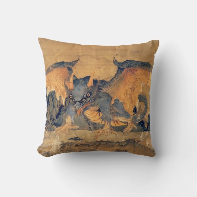 Tengu Japonais Avec Oreiller À Quatre Yeux (Recto)