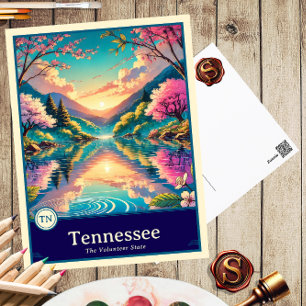 Tennessee   Carte postale ombragée style Anime