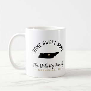 Tennessee Home Sweet Home Famille Monogramme Mug