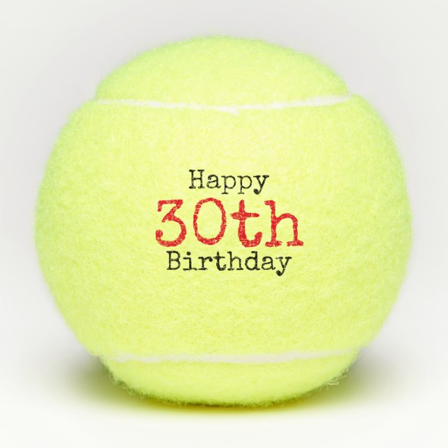 Tennis 30e anniversaire avec balle de tennis et no (Devant)