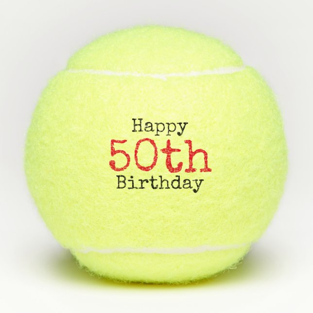 Tennis 50e anniversaire avec balle de tennis et no (Devant)