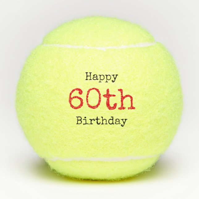 Tennis 60e anniversaire avec balle de tennis et no (Devant)
